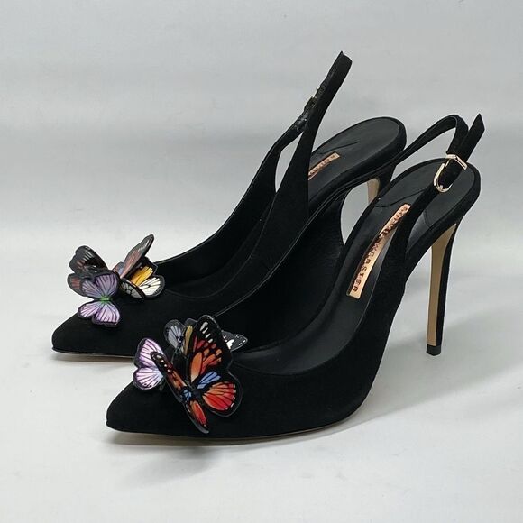 Sophia Webster Vanessa Butterfly Suede Slingback Pump size 41 - Picture 6 of 13